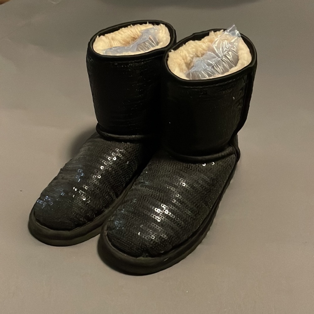 Black Sequin Classic Short UGG Boots
